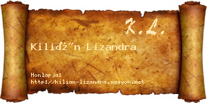 Kilián Lizandra névjegykártya
